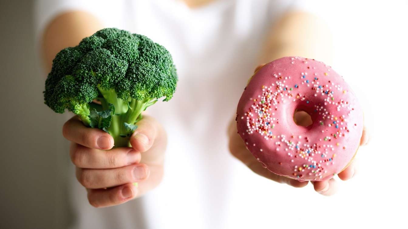 Brocolli or doughnut. Which will you choose?